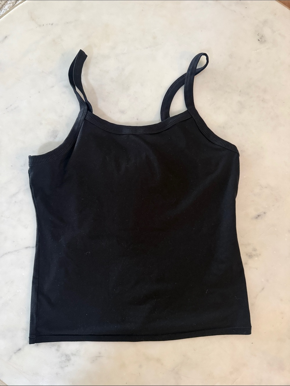 All Black Women's Tank Top - Black - Large